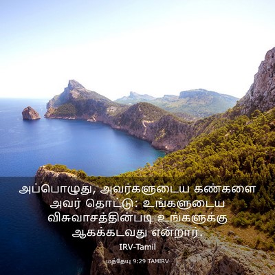 Picture 03 - மத்தேயு 9:29 TAMIRV - அப்பொழுது, - Bible Verse Picture