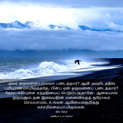 Picture 03 - மல்கியா 2:15 TAMIRV - அவர் ஒருவனையல்லவா - Bible Verse Picture