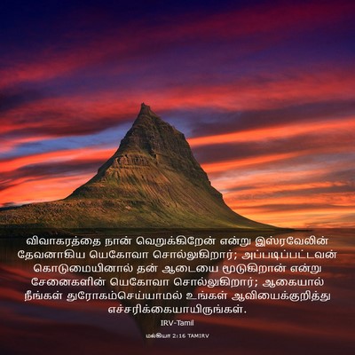 Picture 03 - மல்கியா 2:16 TAMIRV - விவாகரத்தை நான் - Bible Verse Picture
