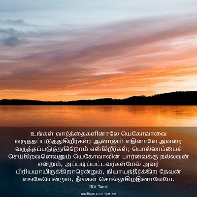 Picture 03 - மல்கியா 2:17 TAMIRV - உங்கள் - Bible Verse Picture