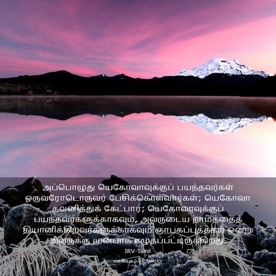 Picture 03 - மல்கியா 3:16 TAMIRV - அப்பொழுது - Bible Verse Picture