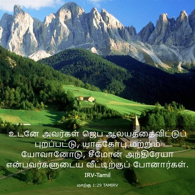 Picture 03 - மாற்கு 1:29 TAMIRV - உடனே அவர்கள் ஜெப - Bible Verse Picture