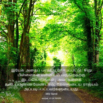 Picture 03 - மாற்கு 10:14 TAMIRV - இயேசு அதைப் - Bible Verse Picture