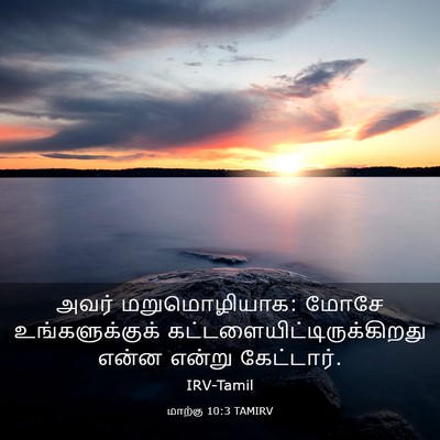 Picture 03 - மாற்கு 10:3 TAMIRV - அவர் மறுமொழியாக: - Bible Verse Picture