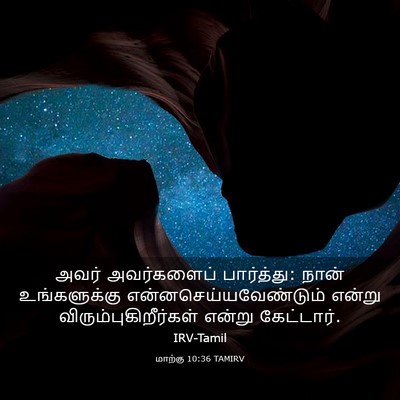 Picture 03 - மாற்கு 10:36 TAMIRV - அவர் அவர்களைப் - Bible Verse Picture