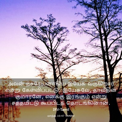 Picture 03 - மாற்கு 10:47 TAMIRV - அவன் நசரேயனாகிய - Bible Verse Picture