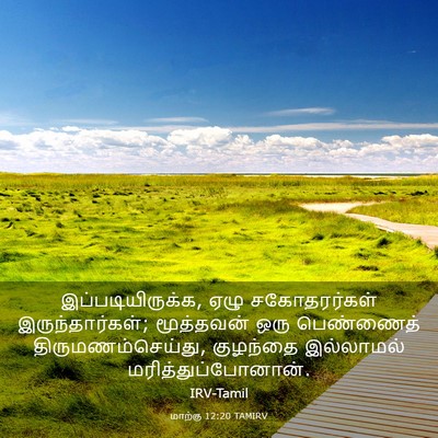Picture 03 - மாற்கு 12:20 TAMIRV - இப்படியிருக்க, - Bible Verse Picture
