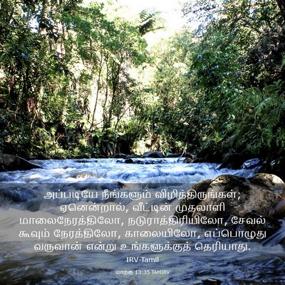 Picture 03 - மாற்கு 13:35 TAMIRV - அப்படியே - Bible Verse Picture