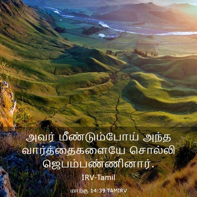 Picture 03 - மாற்கு 14:39 TAMIRV - அவர் மீண்டும்போய் - Bible Verse Picture