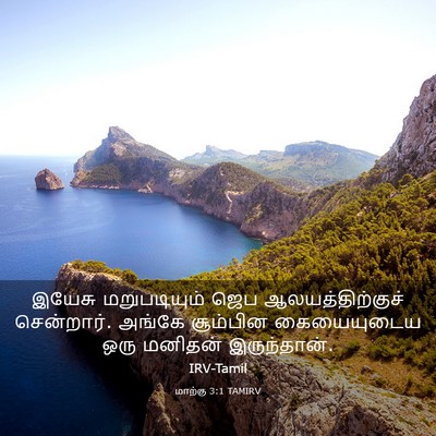 Picture 03 - மாற்கு 3:1 TAMIRV - இயேசு மறுபடியும் - Bible Verse Picture