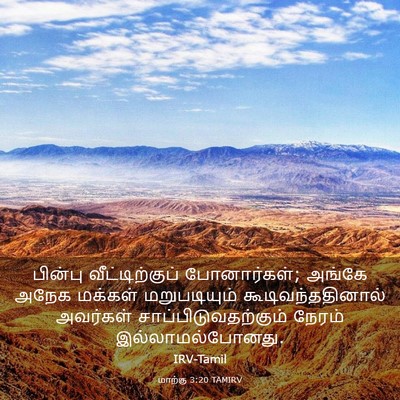 Picture 03 - மாற்கு 3:20 TAMIRV - பின்பு - Bible Verse Picture
