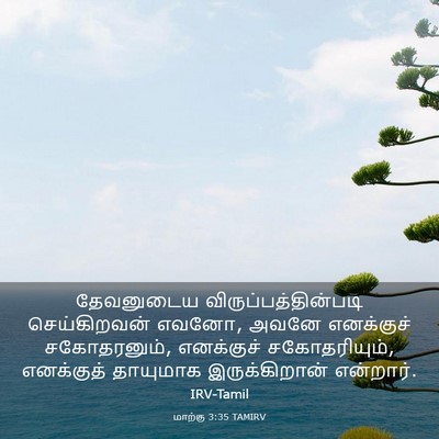Picture 03 - மாற்கு 3:35 TAMIRV - தேவனுடைய - Bible Verse Picture