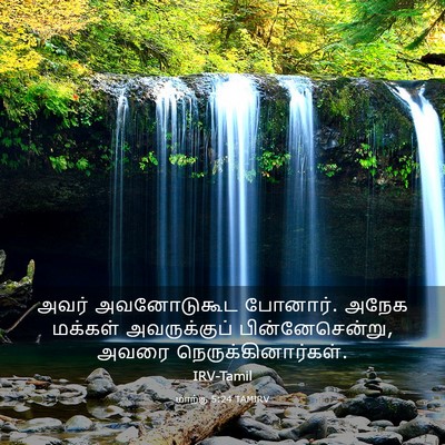 Picture 03 - மாற்கு 5:24 TAMIRV - அவர் அவனோடுகூட - Bible Verse Picture