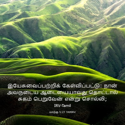 Picture 03 - மாற்கு 5:27 TAMIRV - இயேசுவைப்பற்றிக் - Bible Verse Picture