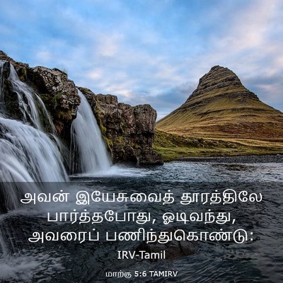 Picture 03 - மாற்கு 5:6 TAMIRV - அவன் இயேசுவைத் - Bible Verse Picture