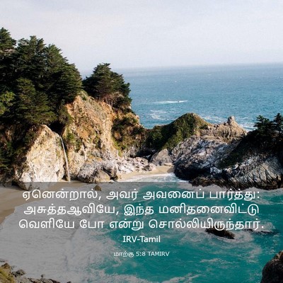 Picture 03 - மாற்கு 5:8 TAMIRV - ஏனென்றால், அவர் - Bible Verse Picture
