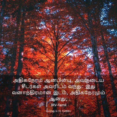 Picture 03 - மாற்கு 6:35 TAMIRV - அதிகநேரம் - Bible Verse Picture