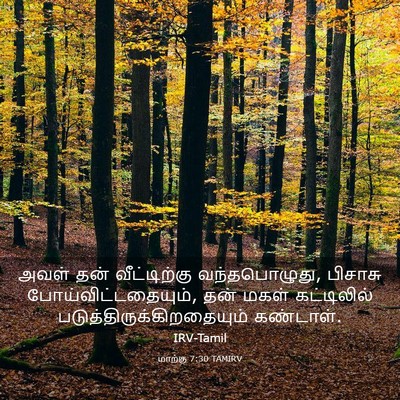 Picture 03 - மாற்கு 7:30 TAMIRV - அவள் தன் - Bible Verse Picture