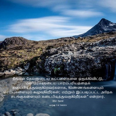 Picture 03 - மாற்கு 7:8 TAMIRV - நீங்கள் தேவனுடைய - Bible Verse Picture