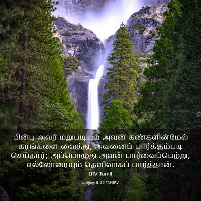 Picture 03 - மாற்கு 8:25 TAMIRV - பின்பு அவர் - Bible Verse Picture
