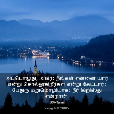 Picture 03 - மாற்கு 8:29 TAMIRV - அப்பொழுது, அவர்: - Bible Verse Picture