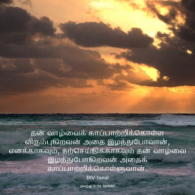 Picture 03 - மாற்கு 8:35 TAMIRV - தன் வாழ்வைக் - Bible Verse Picture