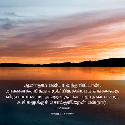 Picture 03 - மாற்கு 9:13 TAMIRV - ஆனாலும் எலியா - Bible Verse Picture