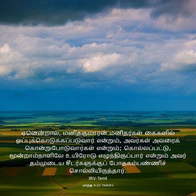 Picture 03 - மாற்கு 9:31 TAMIRV - ஏனென்றால், - Bible Verse Picture