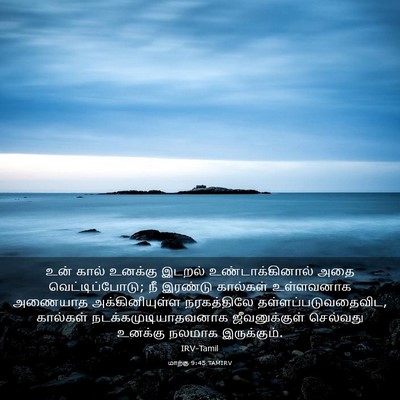 Picture 03 - மாற்கு 9:45 TAMIRV - உன் கால் உனக்கு - Bible Verse Picture