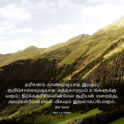 Picture 03 - மீகா 3:6 TAMIRV - தரிசனம் - Bible Verse Picture