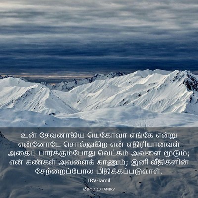 Picture 03 - மீகா 7:10 TAMIRV - உன் தேவனாகிய - Bible Verse Picture