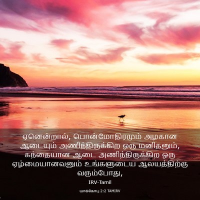Picture 03 - யாக்கோபு 2:2 TAMIRV - ஏனென்றால், - Bible Verse Picture