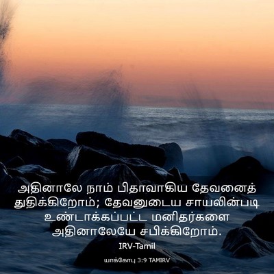Picture 03 - யாக்கோபு 3:9 TAMIRV - அதினாலே நாம் - Bible Verse Picture