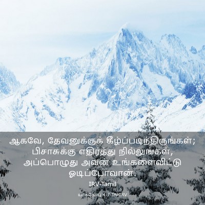 Picture 03 - யாக்கோபு 4:7 TAMIRV - ஆகவே, தேவனுக்குக் - Bible Verse Picture