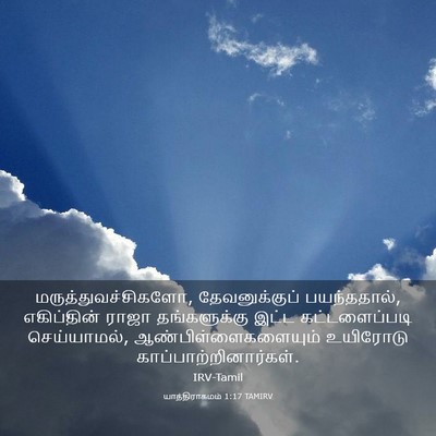 Picture 03 - யாத்திராகமம் 1:17 TAMIRV - மருத்துவச்சிகளோ, - Bible Verse Picture