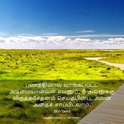 Picture 03 - யாத்திராகமம் 12:44 TAMIRV - பணத்தினால் - Bible Verse Picture
