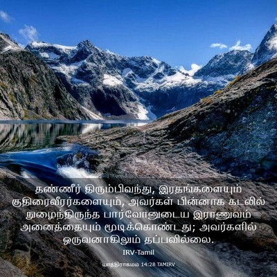 Picture 03 - யாத்திராகமம் 14:28 TAMIRV - தண்ணீர் - Bible Verse Picture