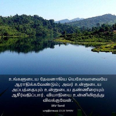 Picture 03 - யாத்திராகமம் 23:25 TAMIRV - உங்களுடைய - Bible Verse Picture