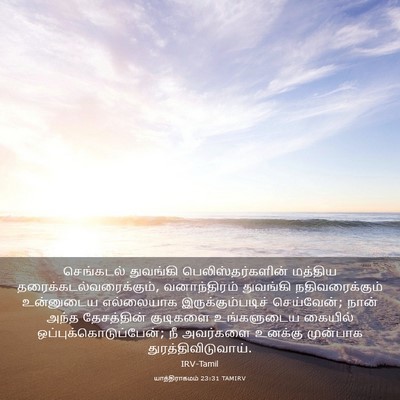 Picture 03 - யாத்திராகமம் 23:31 TAMIRV - செங்கடல் துவங்கி - Bible Verse Picture
