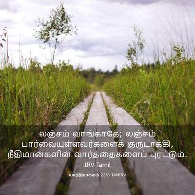 Picture 03 - யாத்திராகமம் 23:8 TAMIRV - லஞ்சம் வாங்காதே; - Bible Verse Picture
