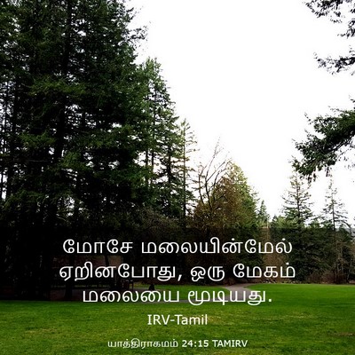 Picture 03 - யாத்திராகமம் 24:15 TAMIRV - மோசே மலையின்மேல் - Bible Verse Picture