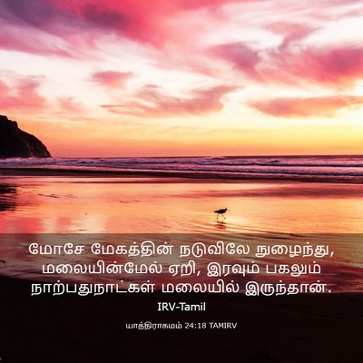 Picture 03 - யாத்திராகமம் 24:18 TAMIRV - மோசே மேகத்தின் - Bible Verse Picture