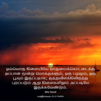 Picture 03 - யாத்திராகமம் 25:33 TAMIRV - ஒவ்வொரு கிளையிலே - Bible Verse Picture