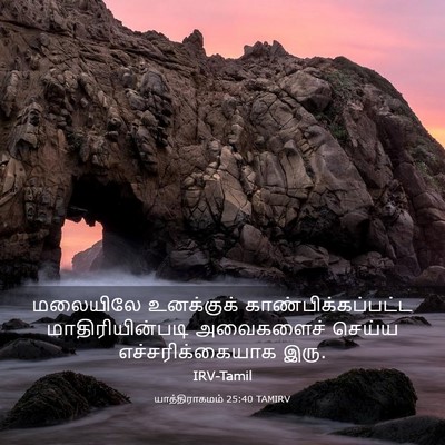Picture 03 - யாத்திராகமம் 25:40 TAMIRV - மலையிலே உனக்குக் - Bible Verse Picture