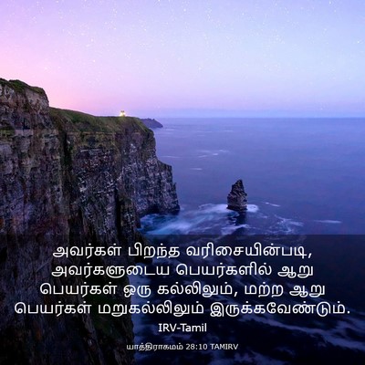 Picture 03 - யாத்திராகமம் 28:10 TAMIRV - அவர்கள் பிறந்த - Bible Verse Picture