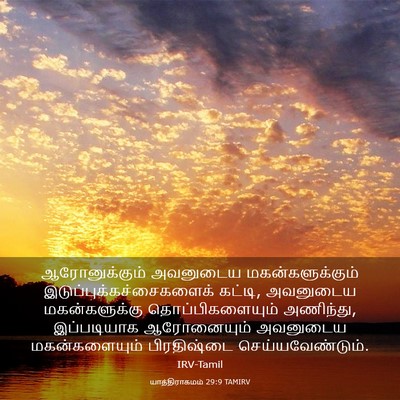 Picture 03 - யாத்திராகமம் 29:9 TAMIRV - ஆரோனுக்கும் - Bible Verse Picture