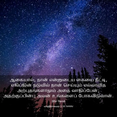 Picture 03 - யாத்திராகமம் 3:20 TAMIRV - ஆகையால், நான் - Bible Verse Picture