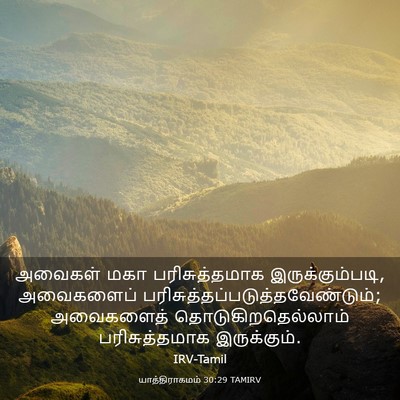 Picture 03 - யாத்திராகமம் 30:29 TAMIRV - அவைகள் மகா - Bible Verse Picture