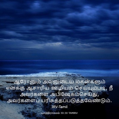 Picture 03 - யாத்திராகமம் 30:30 TAMIRV - ஆரோனும் அவனுடைய - Bible Verse Picture