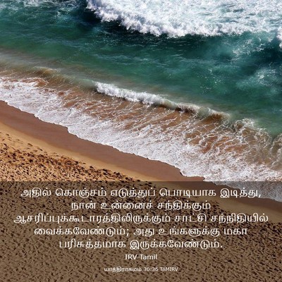Picture 03 - யாத்திராகமம் 30:36 TAMIRV - அதில் கொஞ்சம் - Bible Verse Picture